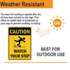 Berpahome (2 Pack) Caution Watch Your Step Signs, 10 x