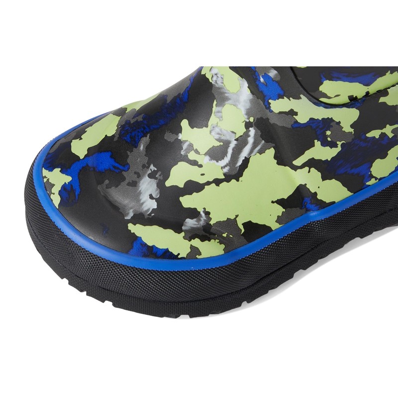 Bogs Kids Rainboot Camo Texture, Black Multi, 10 M Little