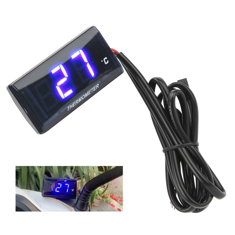 Universal Motorcycle DC12V LCD Screen Slim Water Temperature Gauge With