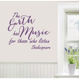 24"x20" The Earth Has Music for Those Who Listen William Shakespeare Theater Art Drama Play Wall Decal Sticker Art Mural Home Decor
