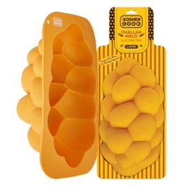 The Kosher Cook Silicone Braided Challah Mold - Large - Braided Oval Challah Pan - Challah Bread Baking Mold - No Shaping Required