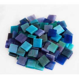 Mosaic Tiles 270 Pieces / 200 g Pack of Colored Mica Glass Mosaic Tile Supplies for Home Decoration, DIY Crafts, Plates, Picture Frames, Flowerpots – 1x1 cm Square Tiles (Retro)