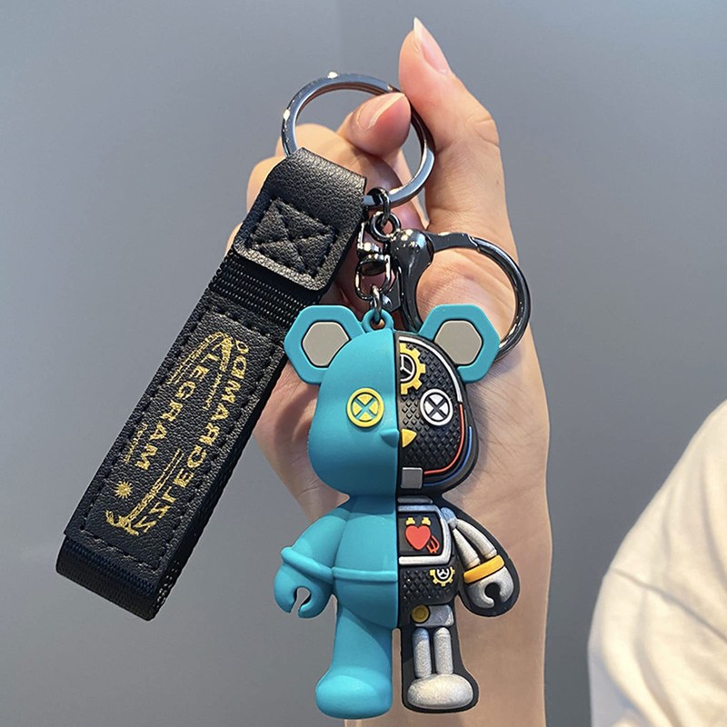 Moerstar Robot Bear Bag Charm Keychain Cute Key Chain Robot