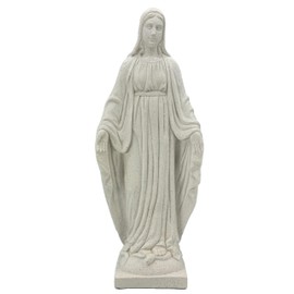 Galt International Virgin Mary Praying Blessed Mother of Grace Garden Statue Terrazo-Style 32" Religious Resin Statue Holy Queen of Heaven