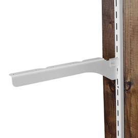 Waki Sangyo WPS021 Pillar Shelf Series Shelf Bracket, for Three(3) 1x4 Planks, Right-Side, White