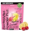 PowderVitamin Electrolitos en polvo Plus (100 porciones) Limonada de frambuesa