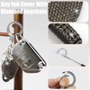 YIKECASE Key Fob Cover with Diamond Keychain Compatible with Jeep