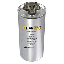 Titan Pro Round Motor Dual Run Capacitor, 30/5 Microfarad Rating, 370-440VAC Voltage - TRCFD305