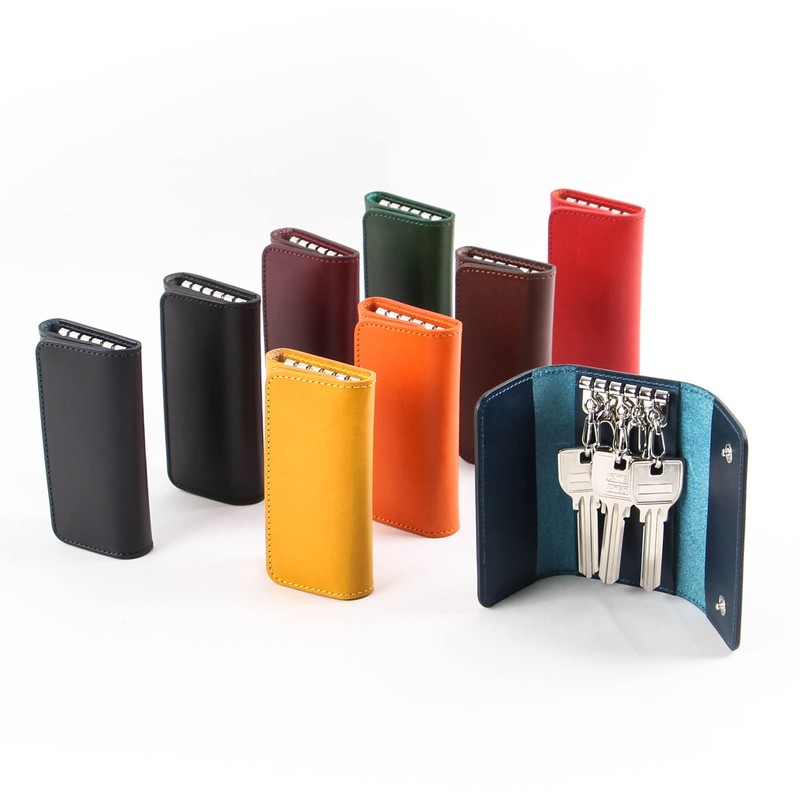 Remma Key Case, Paz Pass, Trifold, 5 Hooks, Genuine Leather,