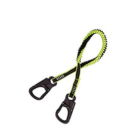 PLASTIMO 66867C Sailing Tether Line Telescopic Type [3.3 - 3.9 ft (1 - 1.5 m)] Premium Aluminum Safety Hook with 2 Hooks