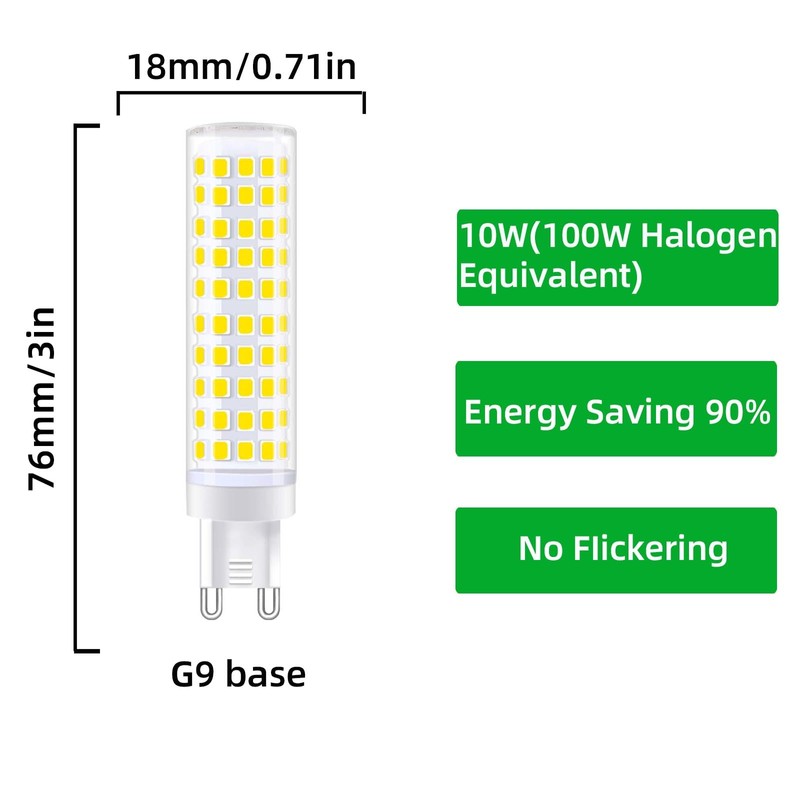 G9 Led Light Bulb 100W Halogen Equivalent 1100 Lumen AC