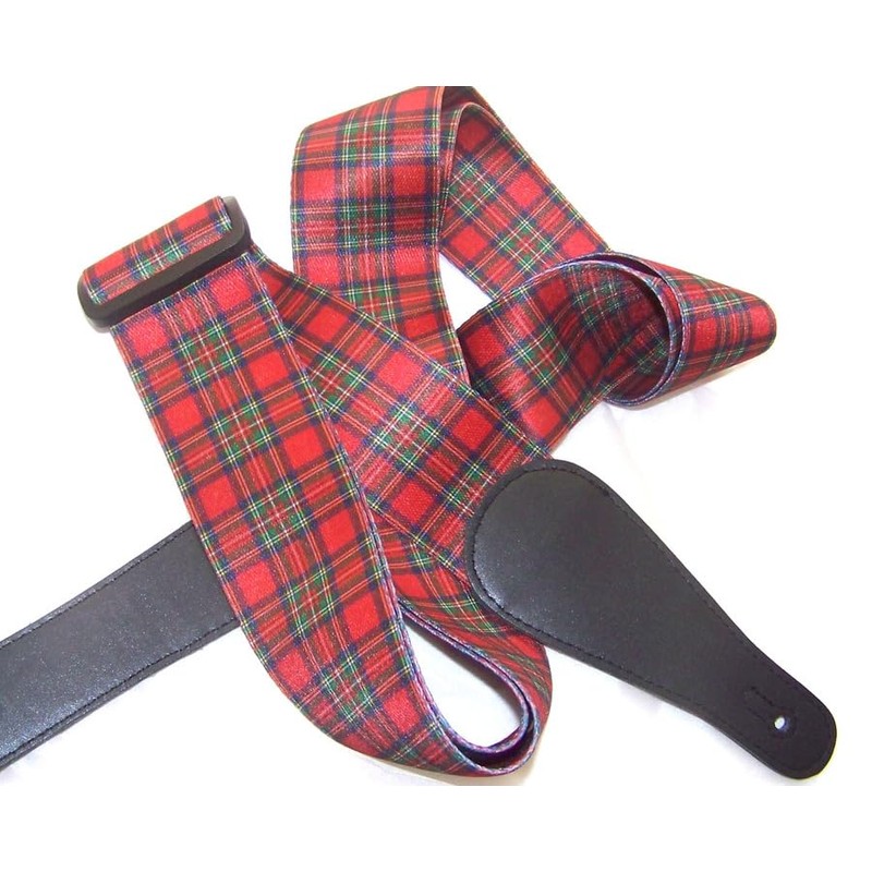 Red Tartan Guitar Strap – Heavy-Duty, Soft & Adjustable for