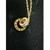 AIDAYOU Necklace Pendant Two Loops Rings Interlocking Circle Chain Necklace