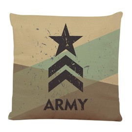 Ofocam Throw Pillow Cover Star Army Military Stamp Label Sign Soldier Arrow Square Decorative Throw Pillow Cushion Case for Home Couch Living Room Bed Sofa Car 18 x 18 Inches Pillowcase