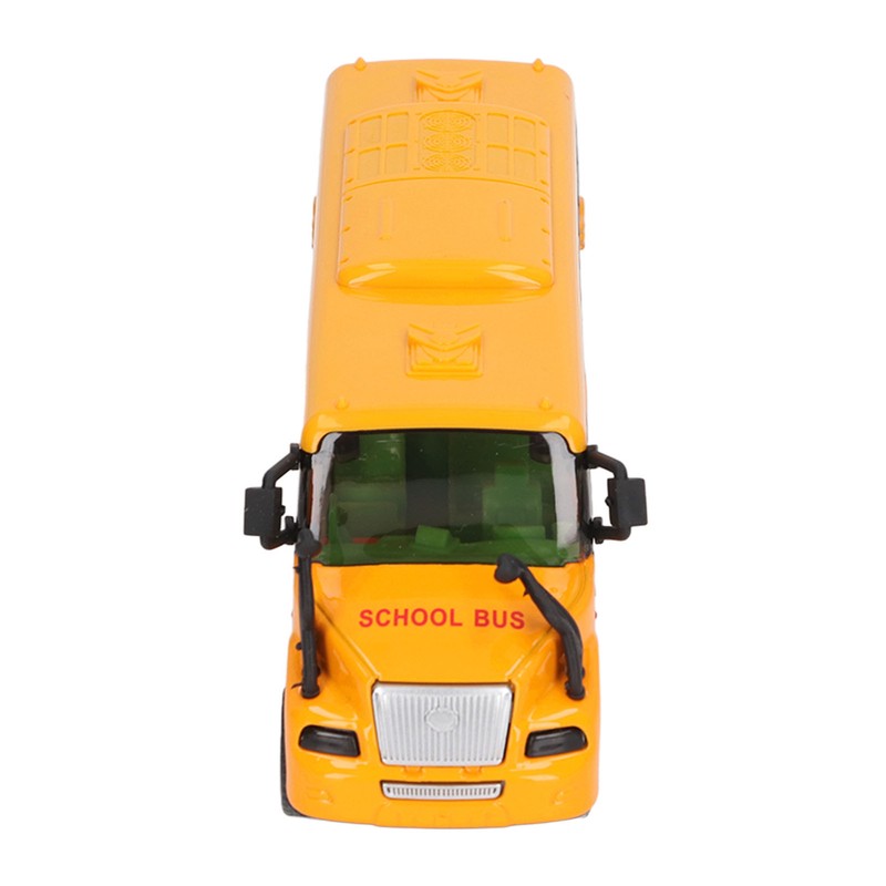 School Bus Model Yellow Die Casting Alloy Openable Door Realistic