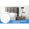 Bedside Shelf Wall Mount Organizer with Phone Cable Clips &