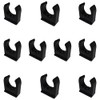 25mm Black PVC U Clip Conduit Push-in Saddle - Pack