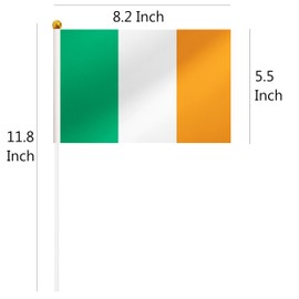 25 Pack Ireland Hand Held Flag, Irish Small Mini Stick Flag, National Country Flag, Outdoor Decoration, Party Decorations, Festival Events, Celebration, International Festival, Supplies For Parades (Ireland)
