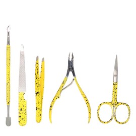 Professional Manicure and Pedicure Kit, 5-Piece Stainless Steel Nail Care Tools Set