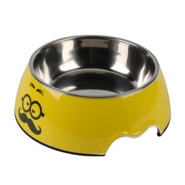 M&BGWPP Melamine Plastic Dog Food Bowl, Non Skid Base，Anti-Slip Pet Feeder Bowls, 2-in-1 Removable Stainless Steel Pet Large Bowl for Dogs and Cats