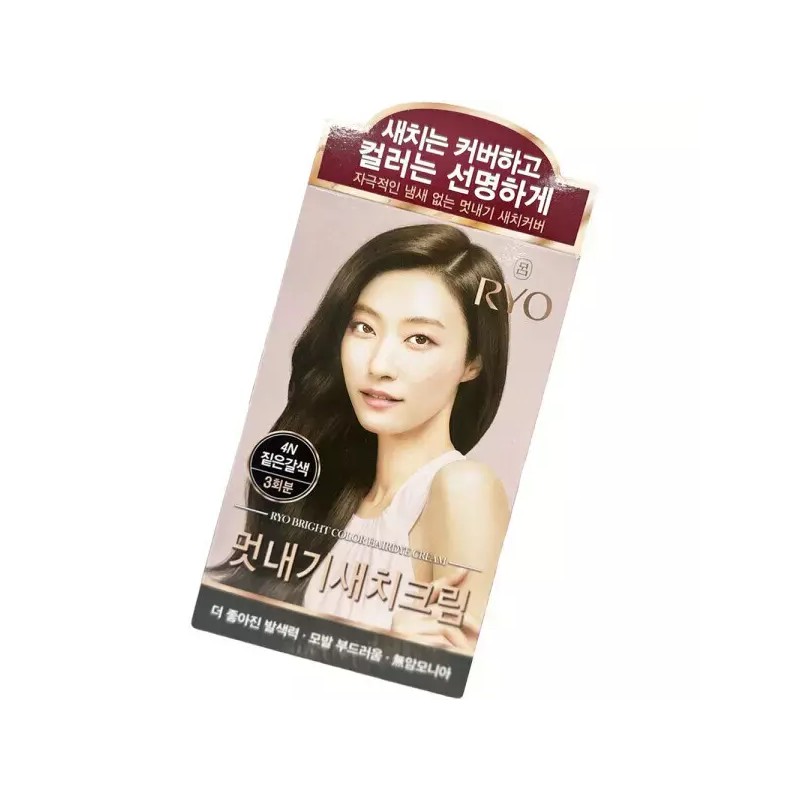 WOW Color 려 우아채 멋내기 새치크림 4N짙은갈색 3회분 1개 염색