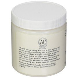 Grumbacher Artists' Acrylic Matte Medium and Varnish , 8 oz. Jar