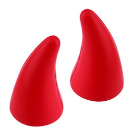 Kichvoe 2 Pcs Car Styling Devil Horns Sticker Bumper Protector Elasticity Collision Decoration Fun Auto Accessory for Identification