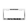 Product Express Registered Nurse License Plate Frame Chrome Metal Car