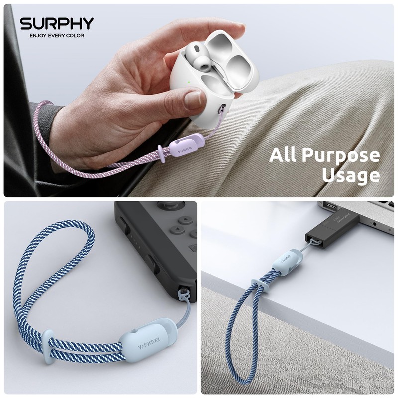 SURPHY Wrist Strap Lanyard for Phone, 2 Pack Adjustable Combination