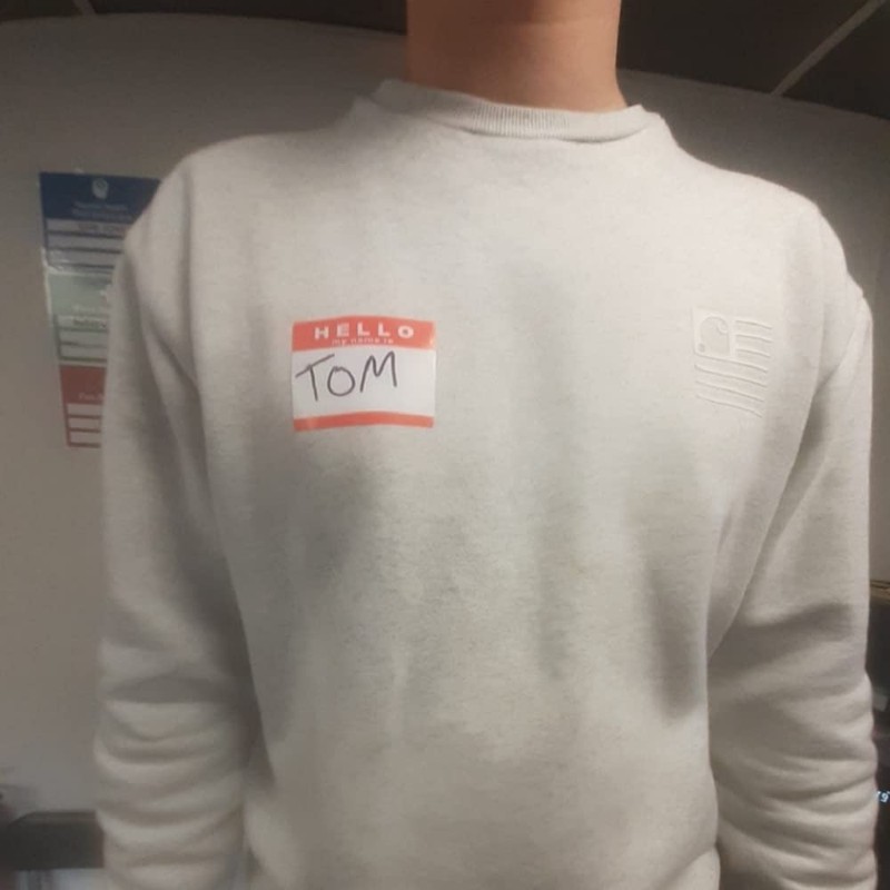 'Hello My Name is' Stickers/Name Label Tags - Red &