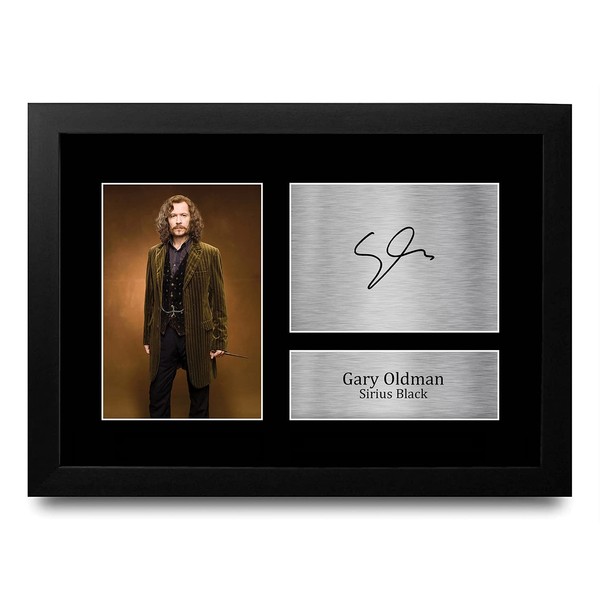 HWC Trading FR A4 Gary Oldman Harry Potter Sirius Black Cadeaux Imprimé Signé Autographe Photo pour les fans de cinéma - A4 Encadré