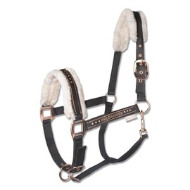 Waldhausen XWB Elegant Headcollar Black/Rose Gold