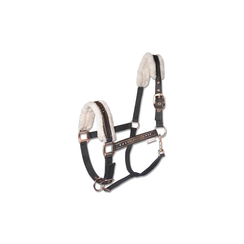 Waldhausen XWB Elegant Headcollar Black/Rose Gold