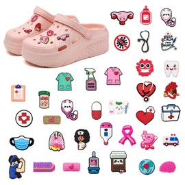 Crocs Medical Pin Badge Crocs Accessories, Shoe Decoration, Funny Cartoon Shoe Decoration for Girls, Boys and Adults, Polyvinyl Chloride