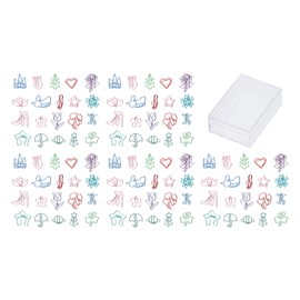 100 Counts Animal Shaped Paperclips Coated Assorted Color Cute Shaped Bookmark Paper Clips for Students