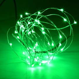 Karlling USB Plug in LED Fairy Lights,50 LED Bulbs 16 Ft Silver Wire Starry String Lights for Bedroom Patio Garden Party Wedding Commercial Lighting (Green)