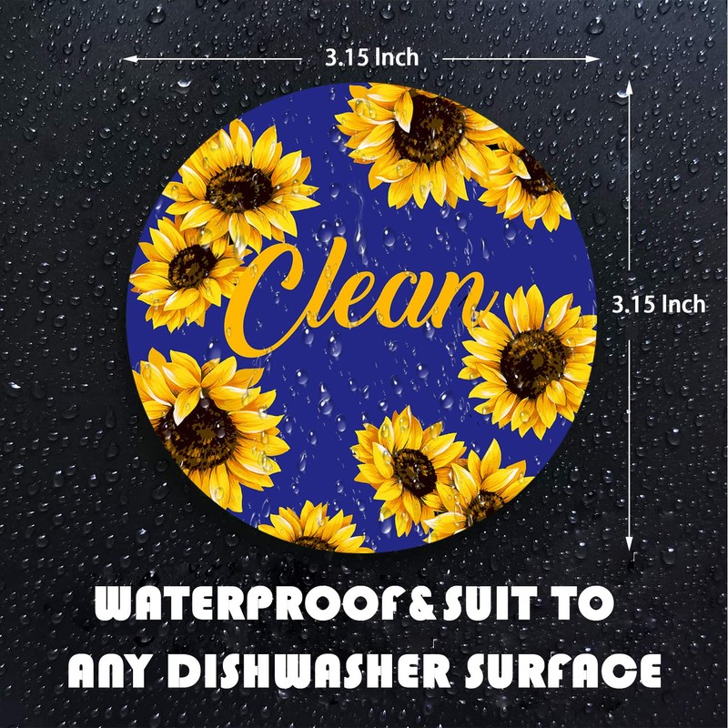Dishwasher Magnet,Clean Dirty Sign Indicator- Double Sided Magnet with Magnetic
