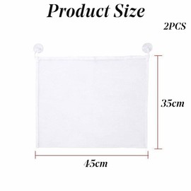 2 PCS Large Bath Toy Storage Mesh Net Bag with Strong Suction Cups for Baby Bath Toys, 45x35cm Dacron Toy Organizer Net for Bathroom and Bedroom Accessories, Keep Your Space Neat and Tidy