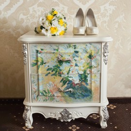 Flortlias Decoupage Tissue Paper for Furniture and Crafts, Extra Large Rice Art Tissue Paper DIY Decor for Wall, Furniture, Living Room, Bedroom, Nightstands, Bloom Lily, 16.53'' x 19.69''