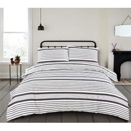 Adam Home Printed Quilt Cover Set (Mona Grey, King) Elegant PolyCotton Bedding Set Duvet Cover Set includes 1 Quilt Cover & 1 Pillow Shams Extremely Soft & Durable Comforter Cover