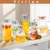 Yirilan Glass Pitcher, 3 Liter Water Pitcher With Lid, Iced