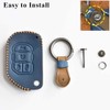 SANRILY 4-Button Flip Key Fob Case for Jeep Wrangler Gladiator
