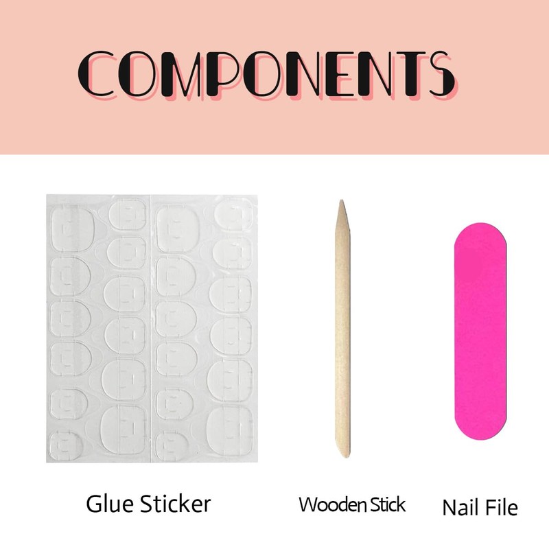 French Tip Press on Nails Medium Almond Fake Nails Gold