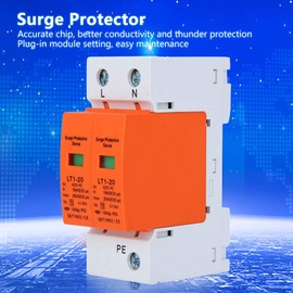 DC Solar PV Surge Protection Device Orange Arc Module, LT1-20, 2P 420VDC 20KA, 35 mm DIN rail mounting