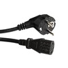 PeakTech Power Cable - IEC Cable with Protective Contact Angled