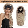 Gorro Satén Dormir Pack Gorros Nocturnos Ajustables Cabello Rizado Rasta