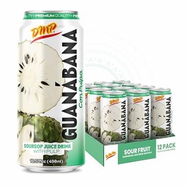 De Mi Pais Soursop - Guanabana Juice with Pulp, Premium Quality, Refreshing Fruit Beverage, Canned Juice, Perfect for Tropical Drinks, Organic Experience, Size 16.57 Fl Oz, 12-Pack