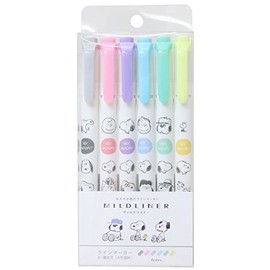 Kamio Japan ZEBRA Mild Liner 6 Color Set (301796 Snoopy)