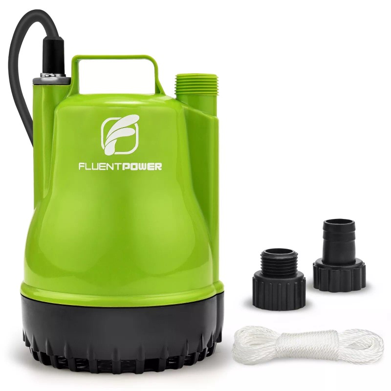 FLUENTPOWER 1/4HP Utility Pump 1900GPH Submersible Sump Pump With Manual