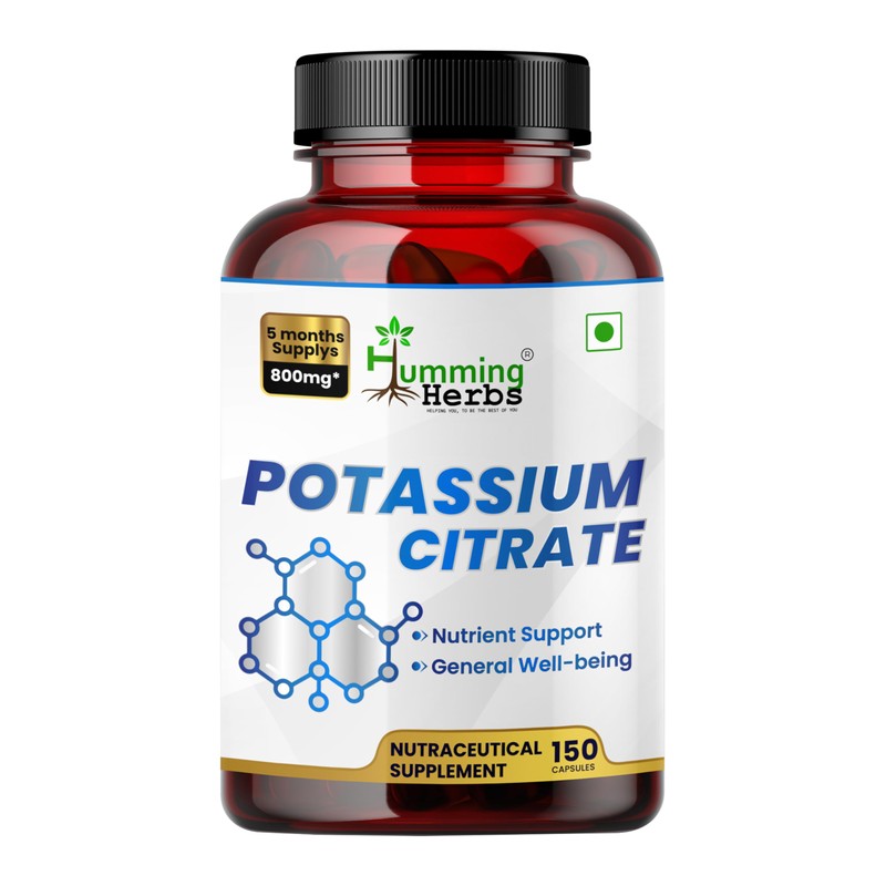 Humming Herbs Citrato de Potasio 800 mg – 150 Cápsulas